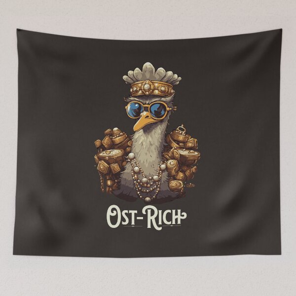 Item preview, Ost-Rich - Lavishly Wealthy Ostrich Design designed and sold by Sir Meow Meow.