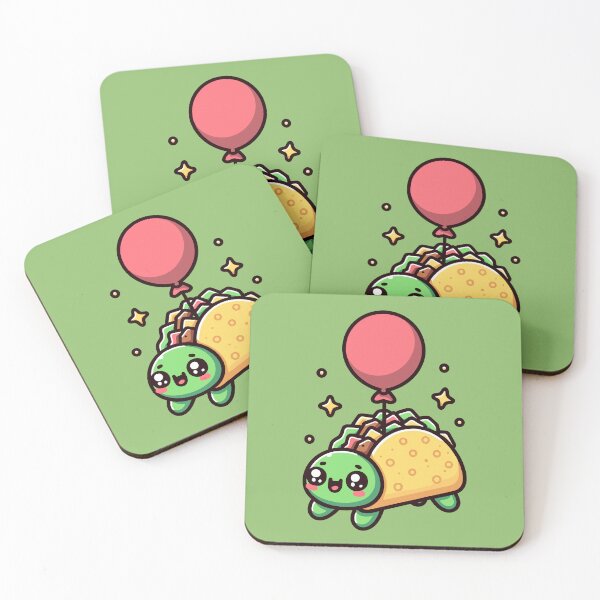 Item preview, Taco Turtle Flying With Balloon designed and sold by SweetClicks123.