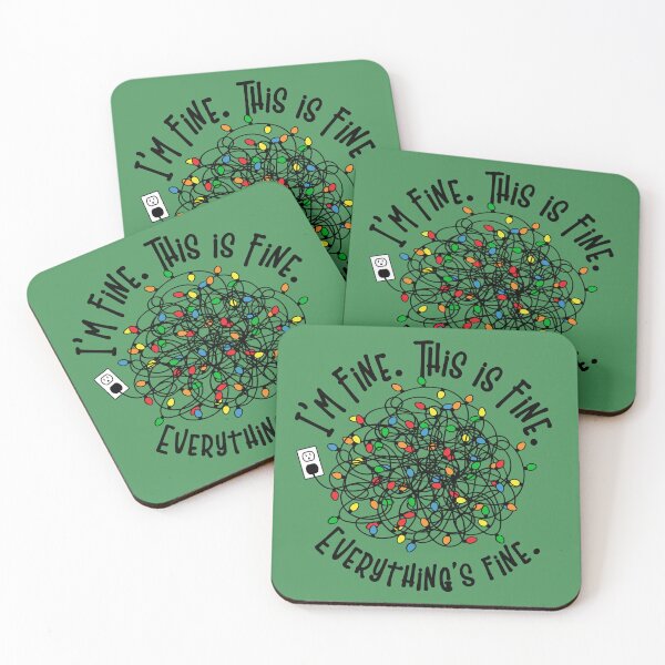 Item preview, I'm Fine This Is Fine Everything Is Fine Christmas Lights  designed and sold by ArtMeetsPizza.