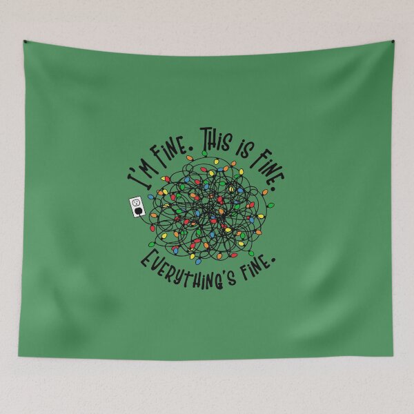 Item preview, I'm Fine This Is Fine Everything Is Fine Christmas Lights  designed and sold by ArtMeetsPizza.
