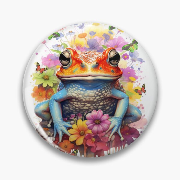Item preview, Fantasy Frog with flowers and butterflies designed and sold by LoneAngel.
