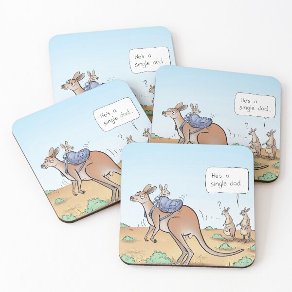 Item preview, Single Dad kangaroo designed and sold by Jed Dunstan.