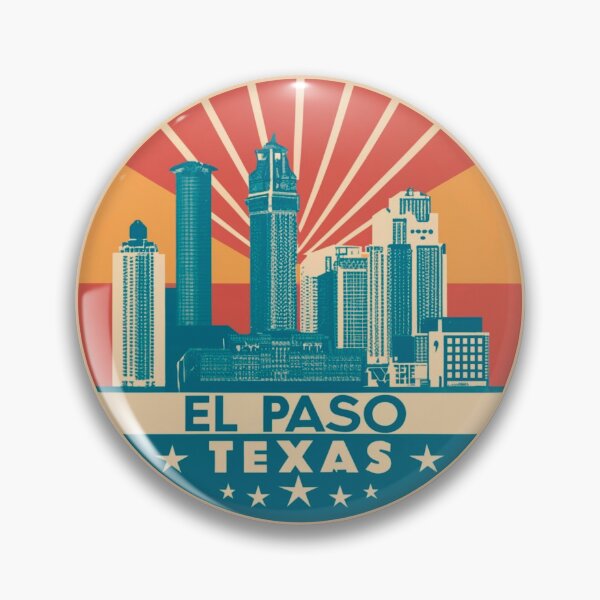 Item preview, El Paso, Texas | City Drawing Retro Style designed and sold by CircinusStore.