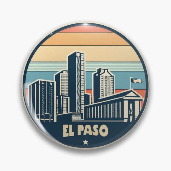 Item preview, El Paso, Texas | City Drawing Sunset Style designed and sold by CircinusStore.
