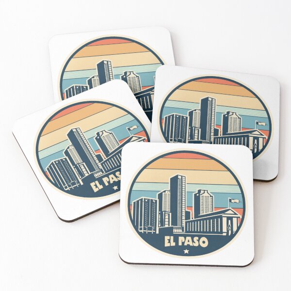 Item preview, El Paso, Texas | City Drawing Sunset Style designed and sold by CircinusStore.