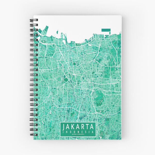 Item preview, Jakarta City Map of Indonesia - Watercolor designed and sold by deMAP.