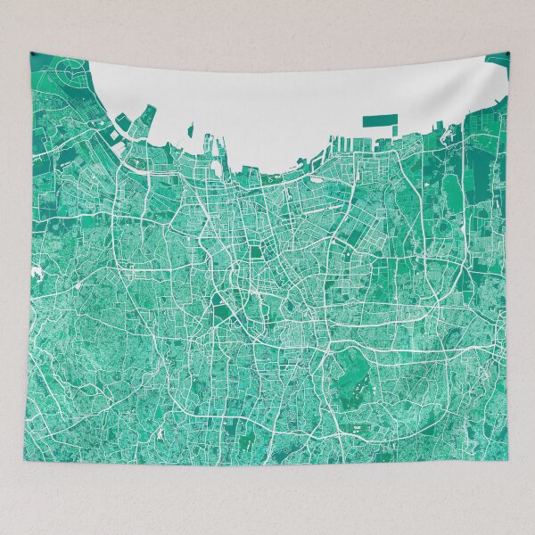 Item preview, Jakarta City Map of Indonesia - Watercolor designed and sold by deMAP.
