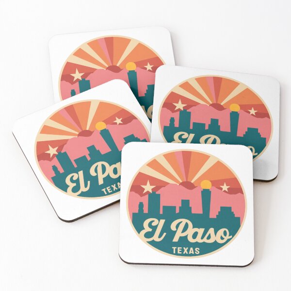 Item preview, El Paso, Texas | City Drawing with Mountains designed and sold by CircinusStore.
