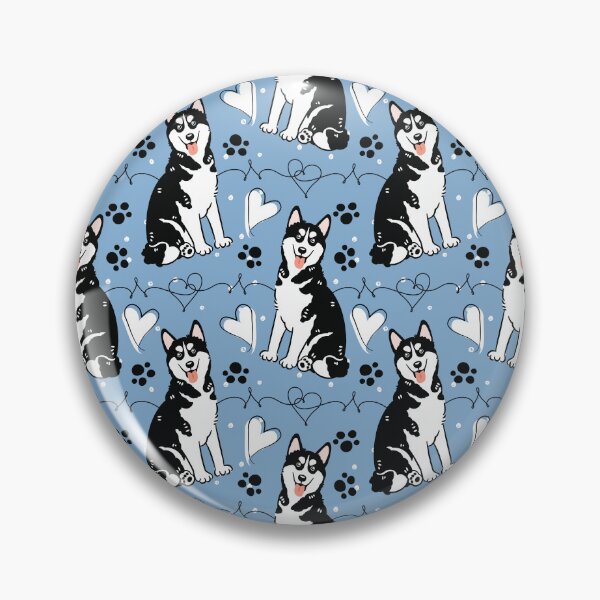 Item preview, Love Black White Siberian Husky Dog 1 designed and sold by Lulupainting.