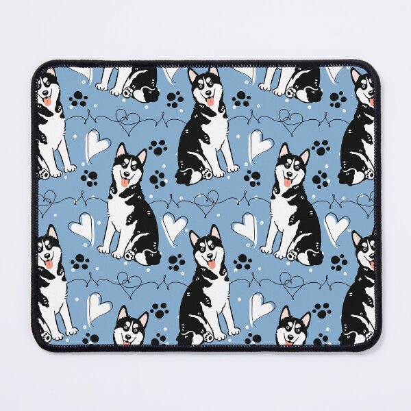 Item preview, Love Black White Siberian Husky Dog 1 designed and sold by Lulupainting.