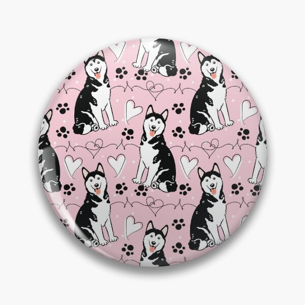 Item preview, Love Black White Siberian Husky Dog 3 designed and sold by Lulupainting.