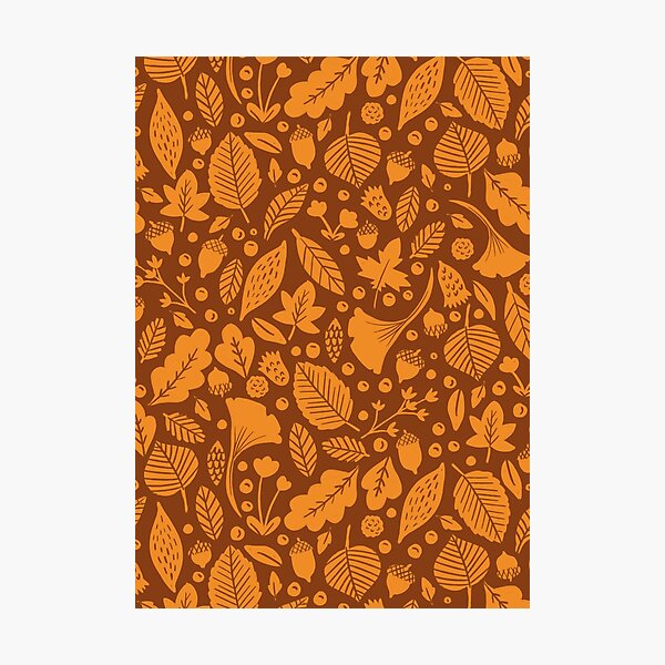Item preview, Autumn Leavs on Rust designed and sold by latheandquill.
