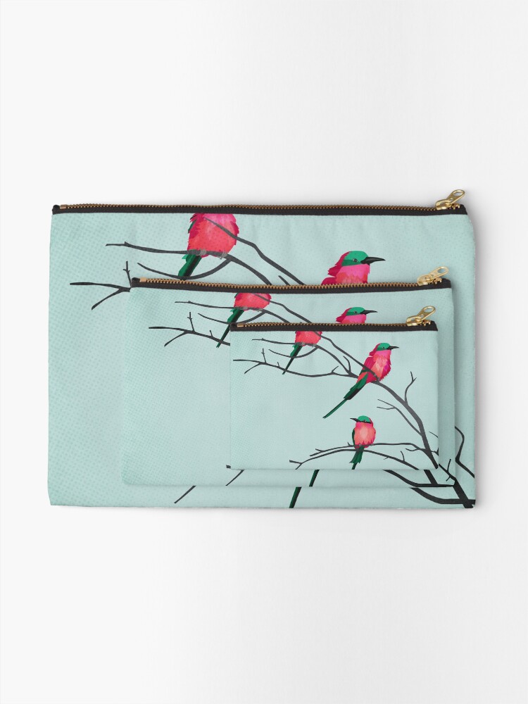 Alternate view of Cardinal birds Zipper Pouch
