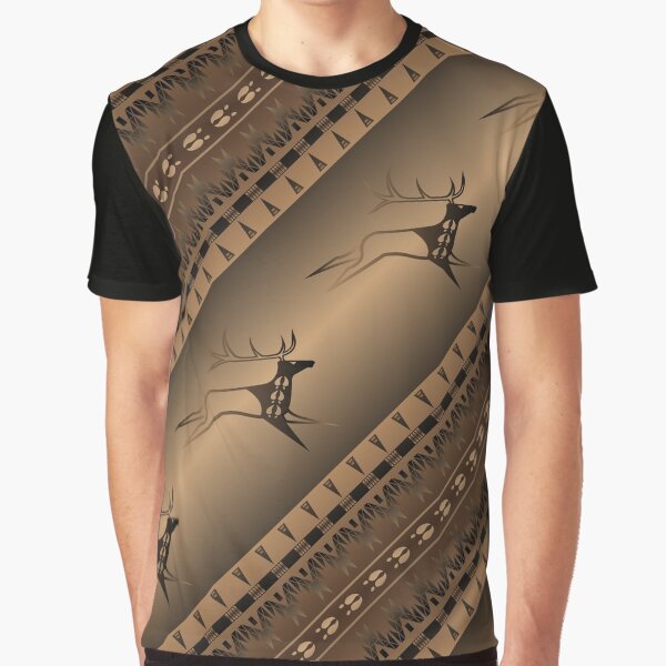 Elk Spirit (Brown) Graphic T-Shirt