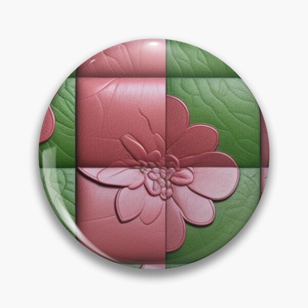 Item preview, Pink and green leather floral design  designed and sold by Roxburylane.