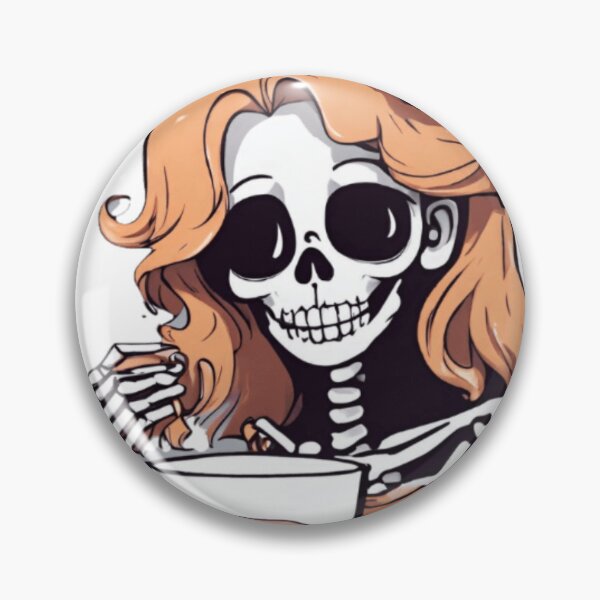 Item preview, Female Skeleton, Halloween Coffee Drinking Skeleton designed and sold by ishitastore08.