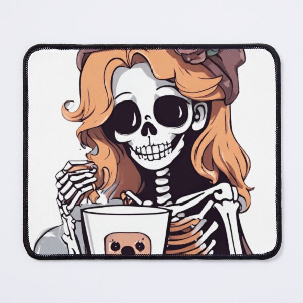 Item preview, Female Skeleton, Halloween Coffee Drinking Skeleton designed and sold by ishitastore08.
