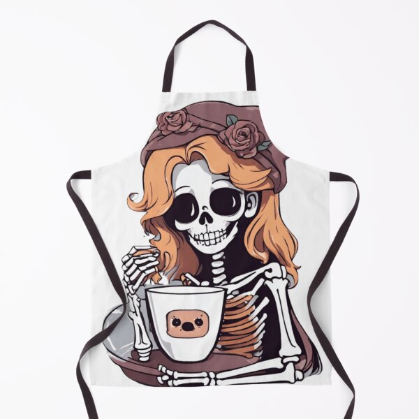 Item preview, Female Skeleton, Halloween Coffee Drinking Skeleton designed and sold by ishitastore08.