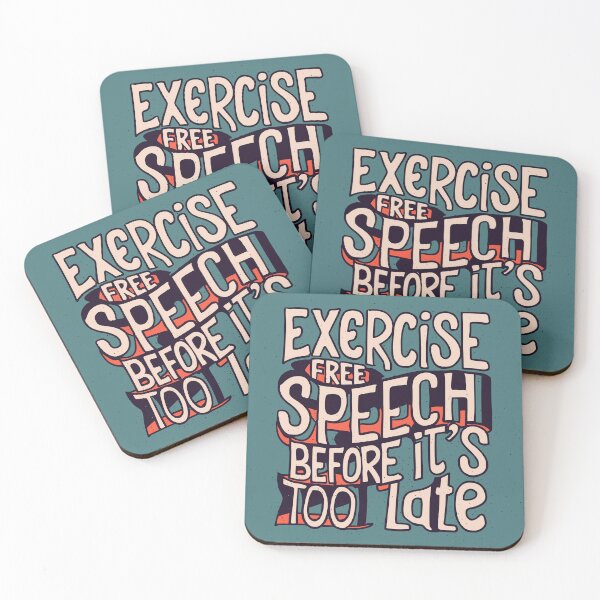 Item preview, Exercise Free Speech Typography: A Timely Message designed and sold by TrendyArtInk.