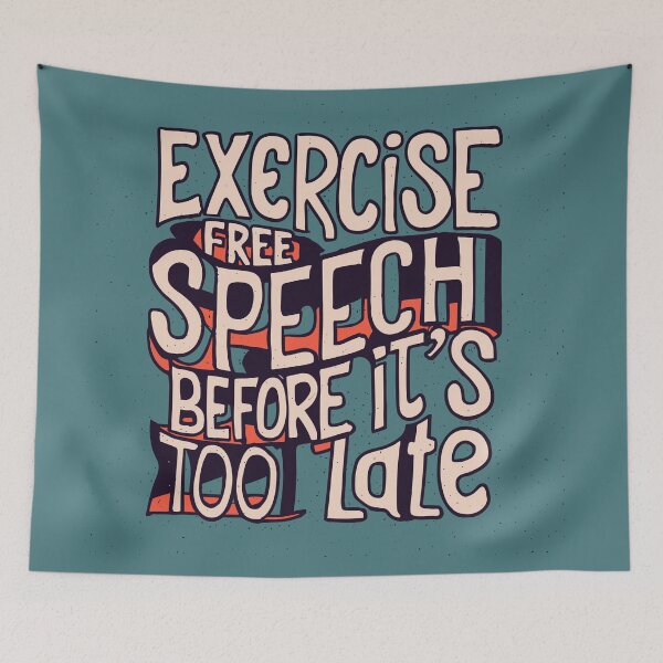 Item preview, Exercise Free Speech Typography: A Timely Message designed and sold by TrendyArtInk.