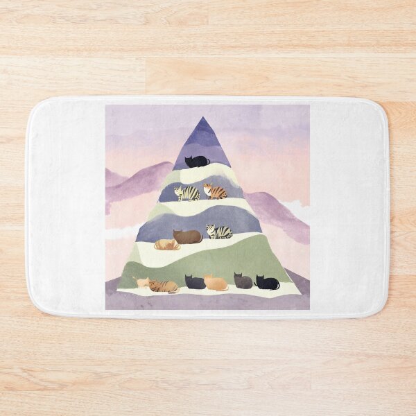 Item preview, A Watercolor-Style Painting of Chill Lazy Cats Surrounded by Mountains designed and sold by teacherpeiyuan.