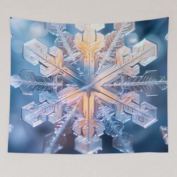 Item preview, stunning ice crystal, snowflake art print designed and sold by dcrc.