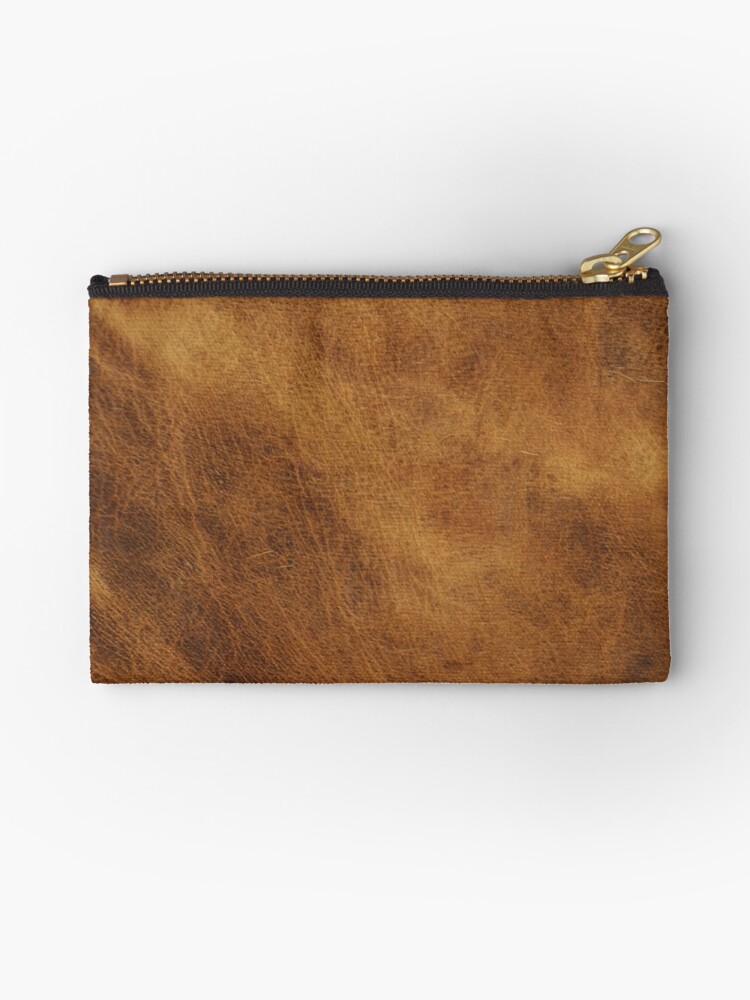 Brown Shweshwe Small Zipper Pouch for Purse