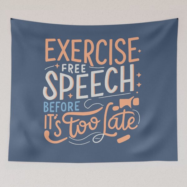 Item preview, Exercise Free Speech Typography: A Timely Message designed and sold by TrendyArtInk.