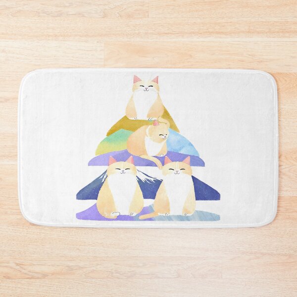 Item preview,  A Watercolor-Style Painting of Chill Lazy Cats Surrounded by Mountains designed and sold by teacherpeiyuan.