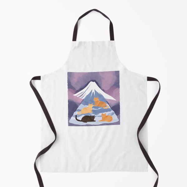 Item preview, A Watercolor-Style Painting of Chill Lazy Cats Surrounded by Mountains designed and sold by teacherpeiyuan.