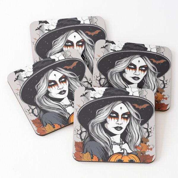 Artikelvorschau, Halloween-Hexe mit Kürbis - T-Shirt entworfen und verkauft von PrintyArts.