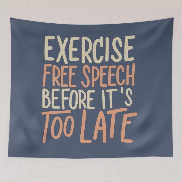 Item preview, Exercise Free Speech Typography: A Timely Message designed and sold by TrendyArtInk.