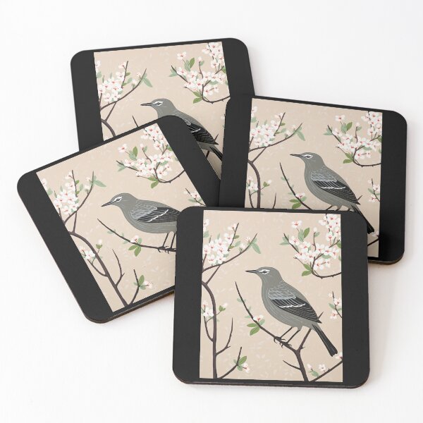 Item preview, Curve Billed Thrasher On Spring Flower Branch designed and sold by SallieIrma.