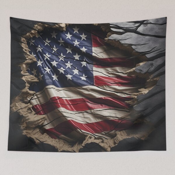 Item preview, Unbreakable American Flag digital print designed and sold by dcrc.