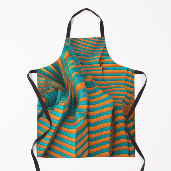 Item preview, 3d abstract illusion optic art orange turquoise 1 designed and sold by Gala-life1.