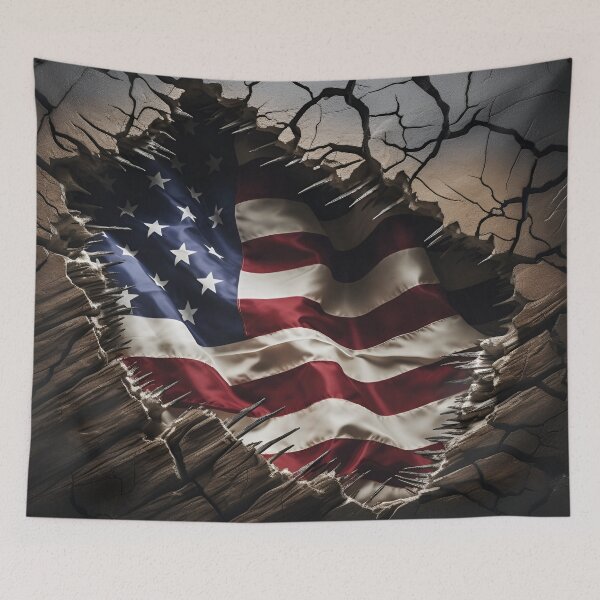 Item preview, unbreakable american flag digital print designed and sold by dcrc.