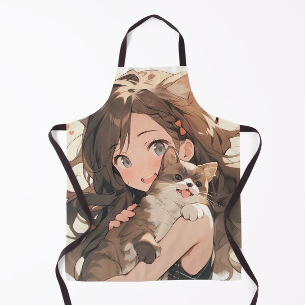Artikelvorschau, Anime-Mädchen und Katze entworfen und verkauft von LuckyCatStore.