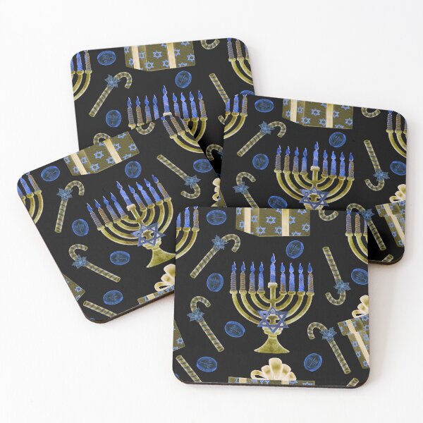 Item preview, Hanukkah Holiday With Menorahs, Gift Boxes, Coins Pattern designed and sold by DEC02.