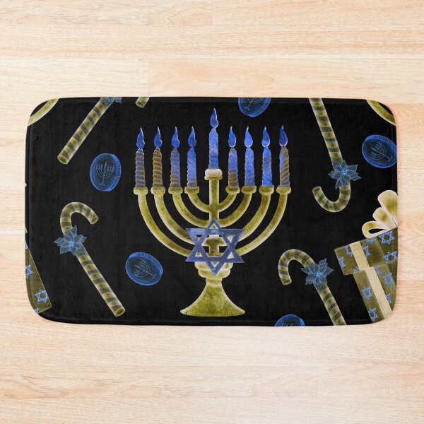 Item preview, Hanukkah Holiday With Menorahs, Gift Boxes, Coins Pattern designed and sold by DEC02.