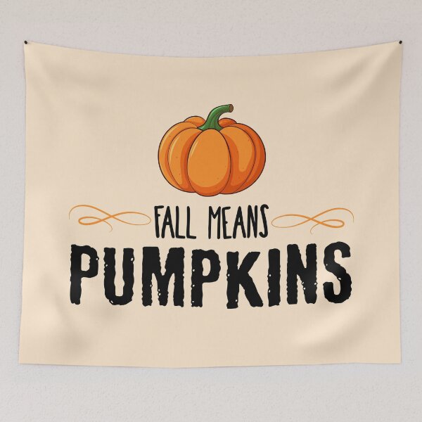 Item preview, Fall Vibes: Vibrant Orange Pumpkin Typography Design designed and sold by Sir Meow Meow.