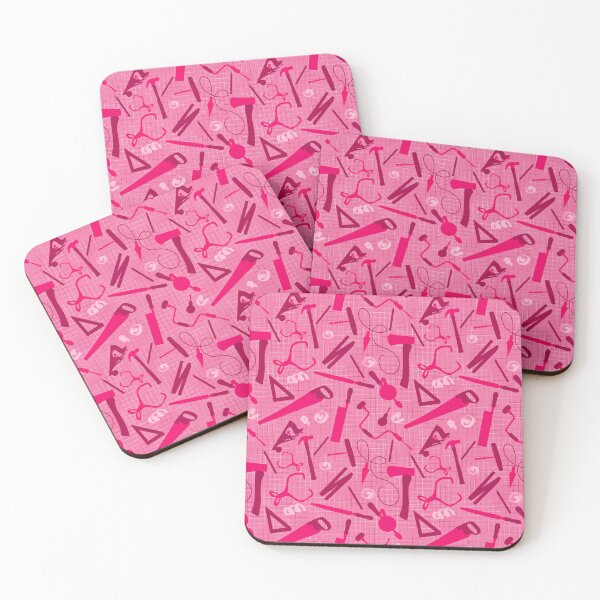 Item preview, Carpenters Tools in Pink Small Scale, Woodworking, Tradesman Gift, Women in Construction designed and sold by TheTradesStore.