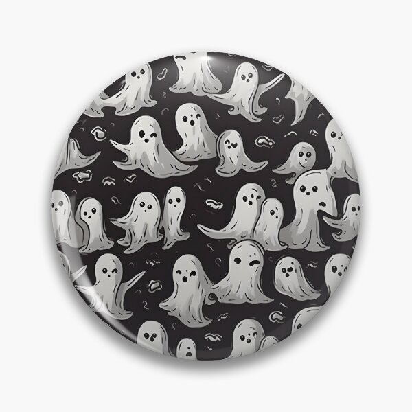 Item preview, white gost halloween spooky pattern designed and sold by PrintablePalace.