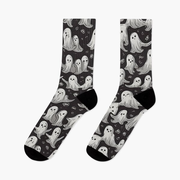 Item preview, white gost halloween spooky pattern designed and sold by PrintablePalace.