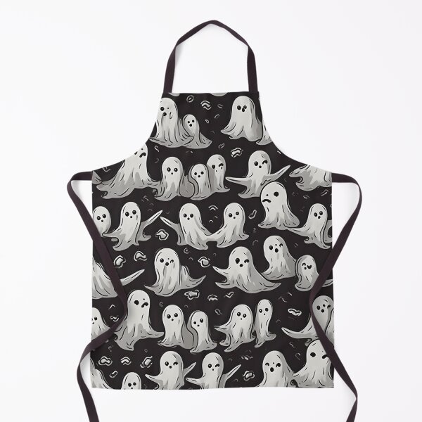 Item preview, white gost halloween spooky pattern designed and sold by PrintablePalace.