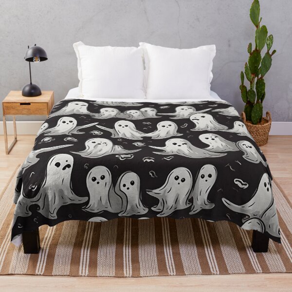 Item preview, white gost halloween spooky pattern designed and sold by PrintablePalace.