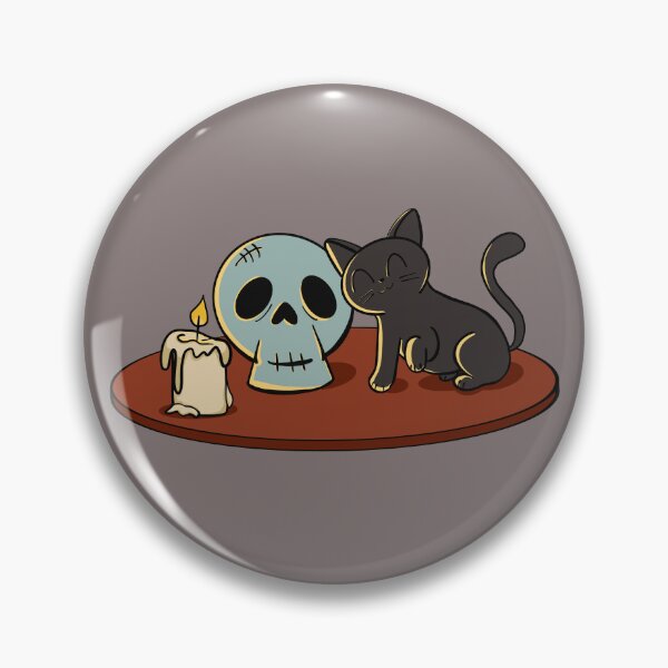 Item preview, Kitty and Skull (Original) designed and sold by makell-creates.