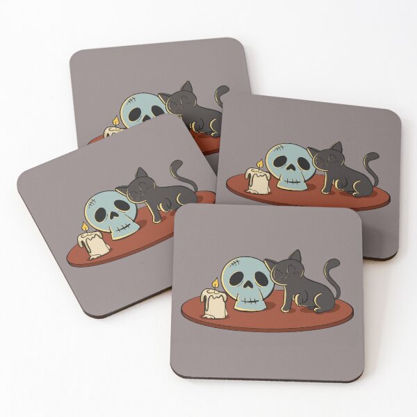 Item preview, Kitty and Skull (Original) designed and sold by makell-creates.