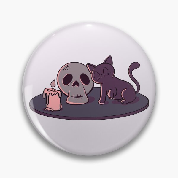 Item preview, Kitty and Skull (Purple) designed and sold by makell-creates.
