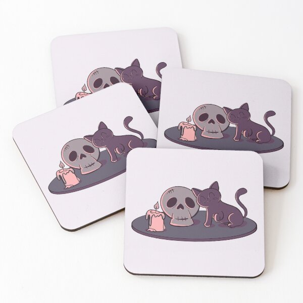 Item preview, Kitty and Skull (Purple) designed and sold by makell-creates.
