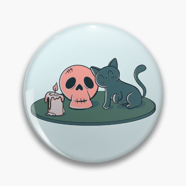 Item preview, Kitty and Skull (Pastel) designed and sold by makell-creates.